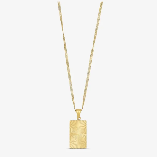 Wolff Jewelry Sunny Square Halsk�de Guld
