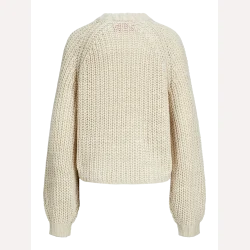 JJXX Kelly Chunky Crew Neck Knit Bone White