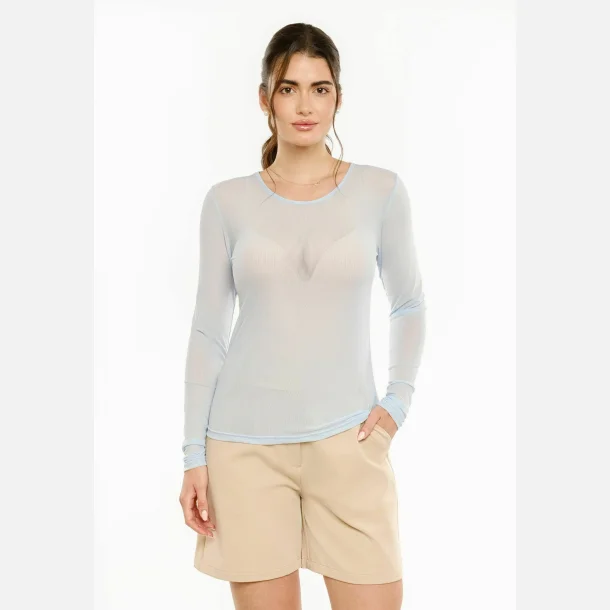 Liberte Essentiel Mesh LS Tshirt Light Blue