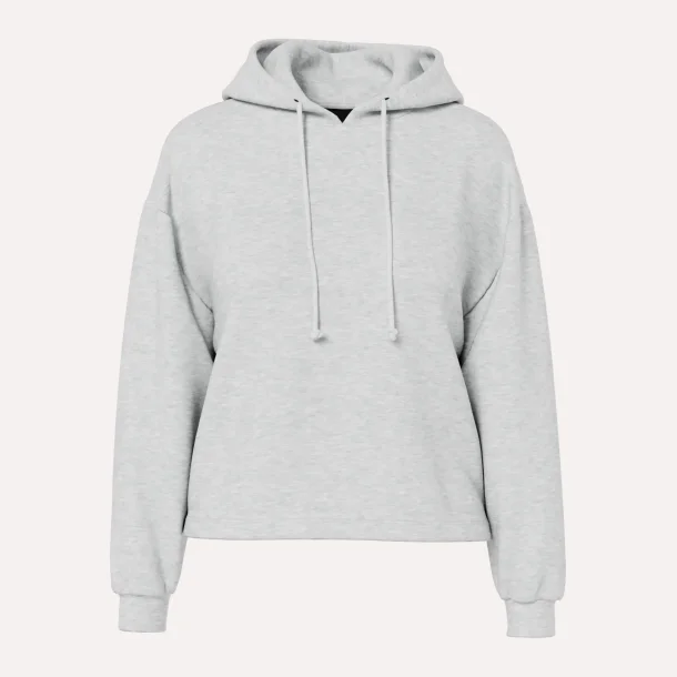 Pieces Chilli LS Hoodie Light Grey Melange 