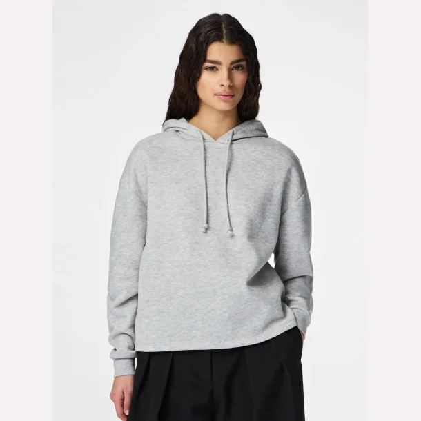 Pieces Chilli LS Hoodie Light Grey Melange 