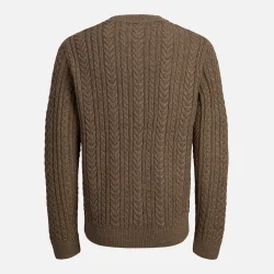 Jack and Jones Blusean Cable Strik Brun
