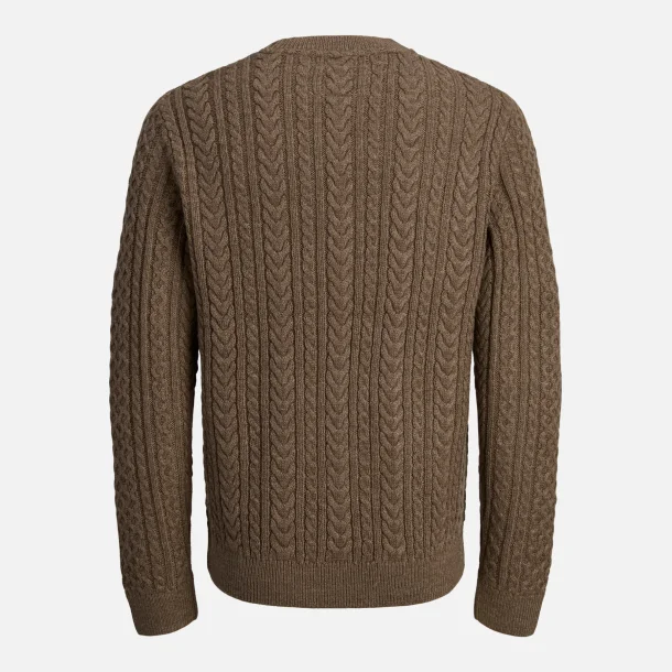 Jack and Jones Blusean Cable Strik Brun