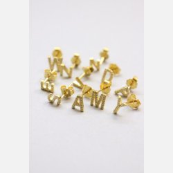 Pico Alphabet Crystal Stud