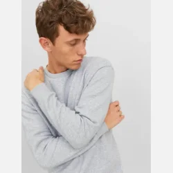 Jack &amp; Jones Bradley crew sweater light grey melange