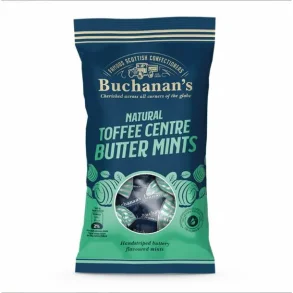 Christiansen Snacks Buchanan's toffee centre butter mints obs i restordre til slut okt.