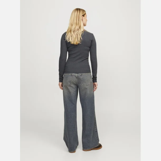 JJXX Freya LS Rib Tee Dark Grey