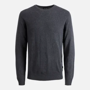 Jack & Jones Emil strik crew neck dark grey melange