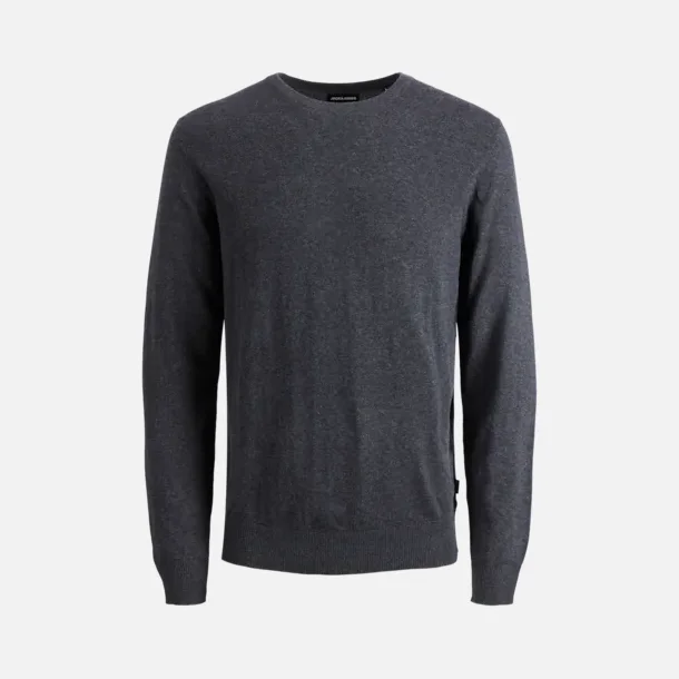 Jack &amp; Jones Emil strik crew neck dark grey melange