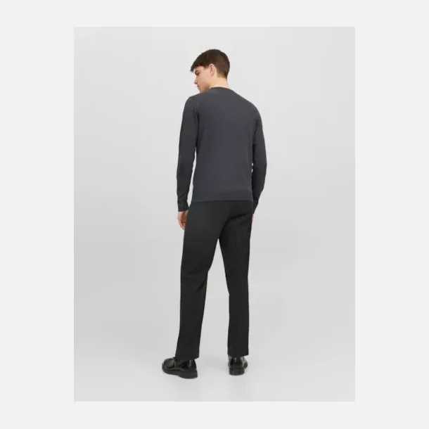 Jack &amp; Jones Emil strik crew neck dark grey melange