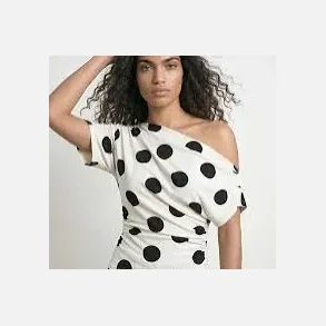 HYPEDROP Emma Draped Off-Shoulder Top Cloud Dancer