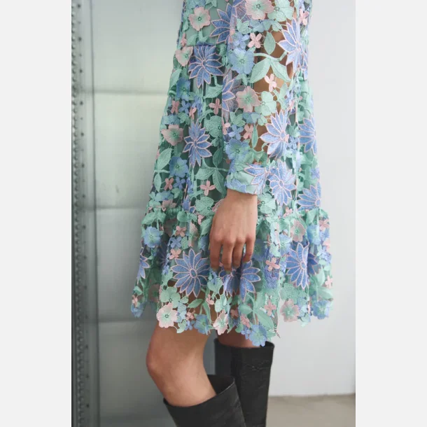 Noella Star LS Dress Blue Mix