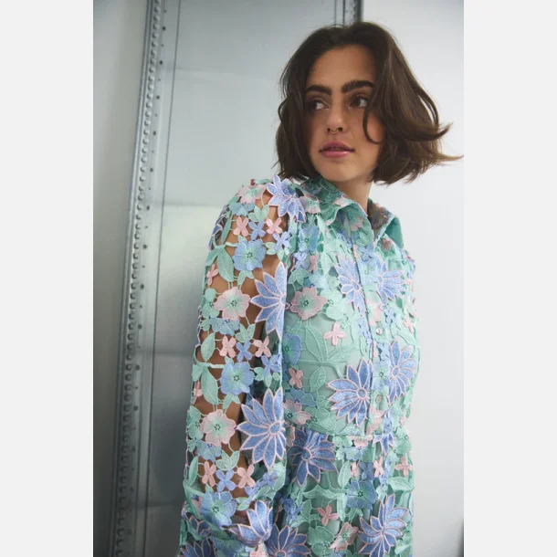 Noella Star LS Dress Blue Mix