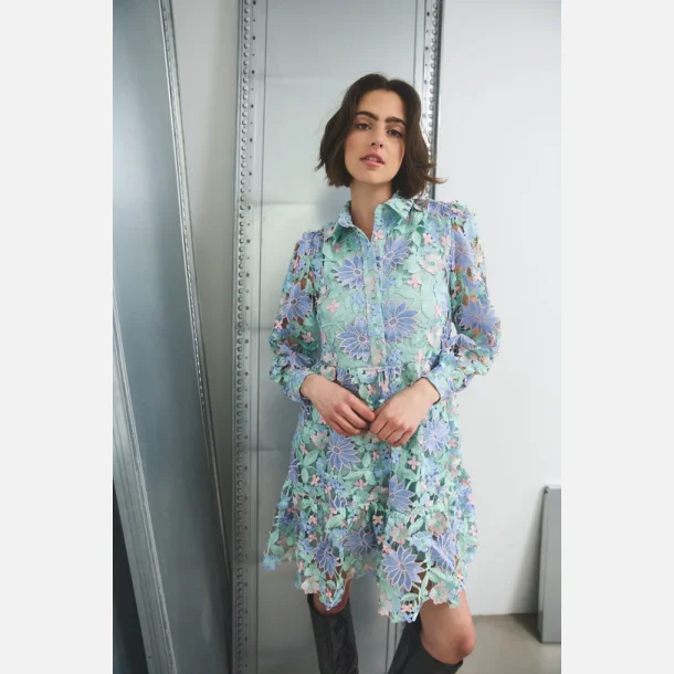 Noella Star LS Dress Blue Mix