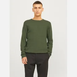 Jack &amp; Jones Emil strik crew neck olive night