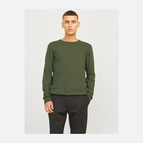 Jack &amp; Jones Emil strik crew neck olive night