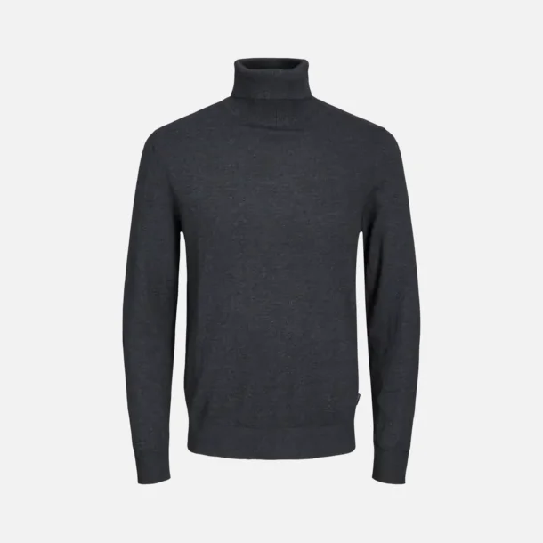 Jack &amp; Jones Emil strik rullekrave dark grey melange