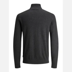 Jack &amp; Jones Emil strik rullekrave dark grey melange
