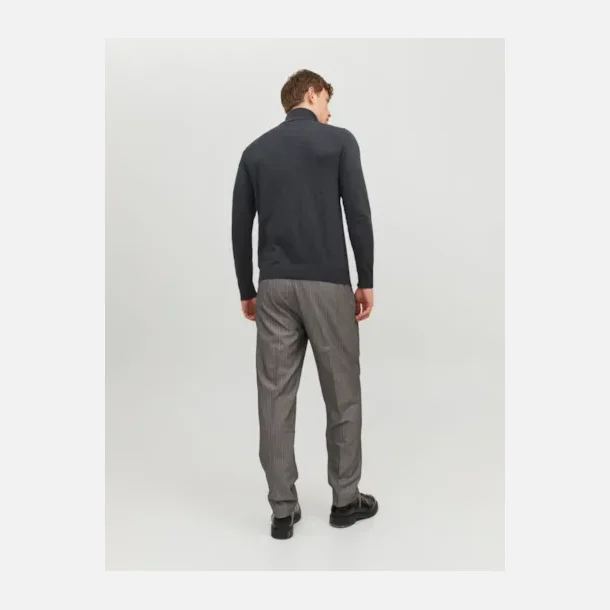 Jack &amp; Jones Emil strik rullekrave dark grey melange