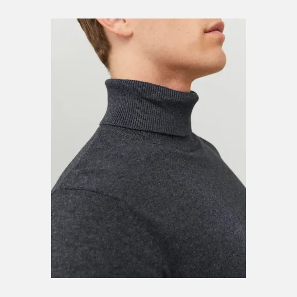 Jack &amp; Jones Emil strik rullekrave dark grey melange