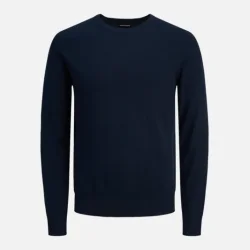 Jack &amp; Jones Emil strik crew neck navy