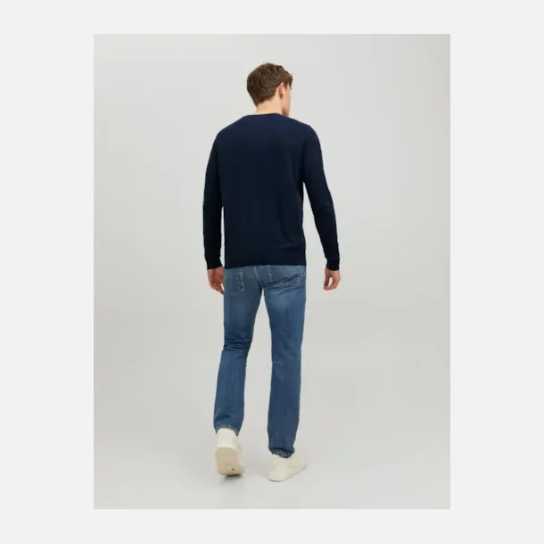 Jack &amp; Jones Emil strik crew neck navy