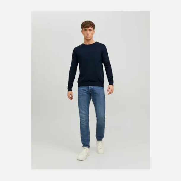 Jack &amp; Jones Emil strik crew neck navy