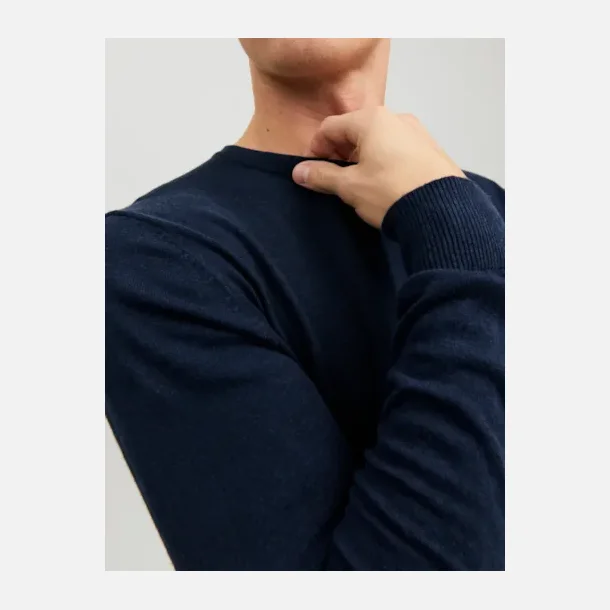Jack &amp; Jones Emil strik crew neck navy