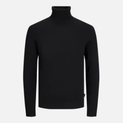 Jack &amp; Jones Emil strik rullekrave sort