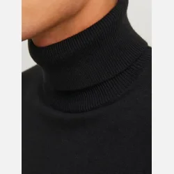 Jack &amp; Jones Emil strik rullekrave sort