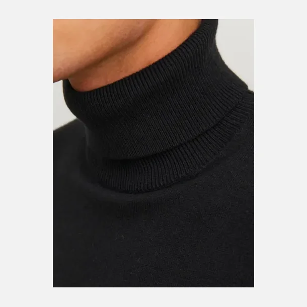 Jack &amp; Jones Emil strik rullekrave sort