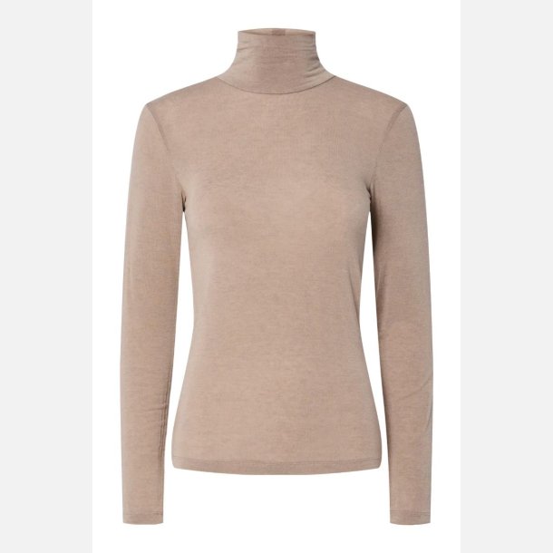 YAS Woola High Neck Beige