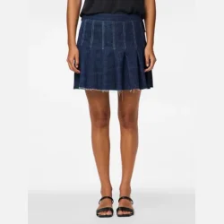 Pieces Fabia  plisse nederdel denim