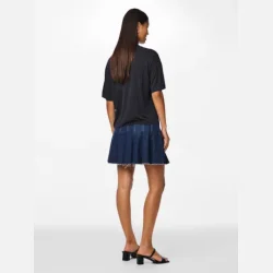 Pieces Fabia  plisse nederdel denim