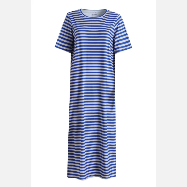 Liberte Essentiel Alma t-shirts kjole stripe ivory cobolt 