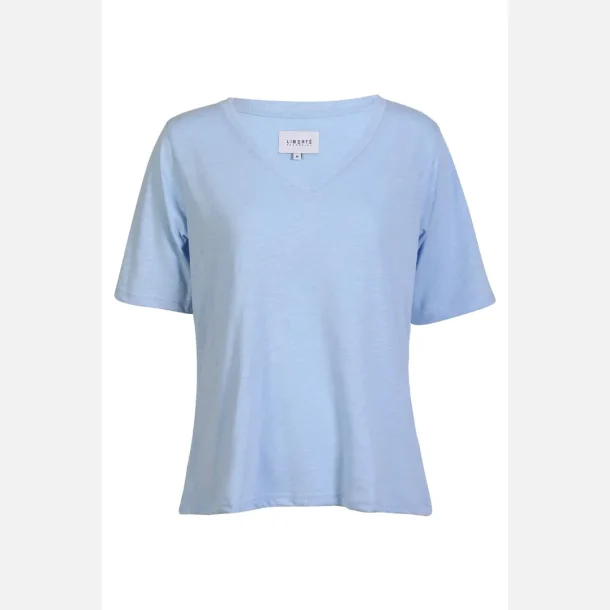 Liberte Essentiel Ulla SS Vneck Tshirt Baby Blue