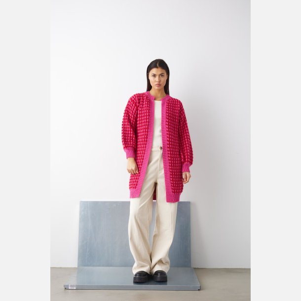 Noella Gio cardigan pink red mix