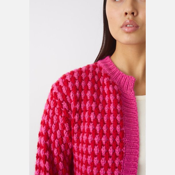 Noella Gio cardigan pink red mix