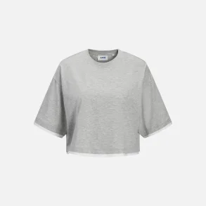 JJXX Andrea SS Cropped Contrast Tee Gr�