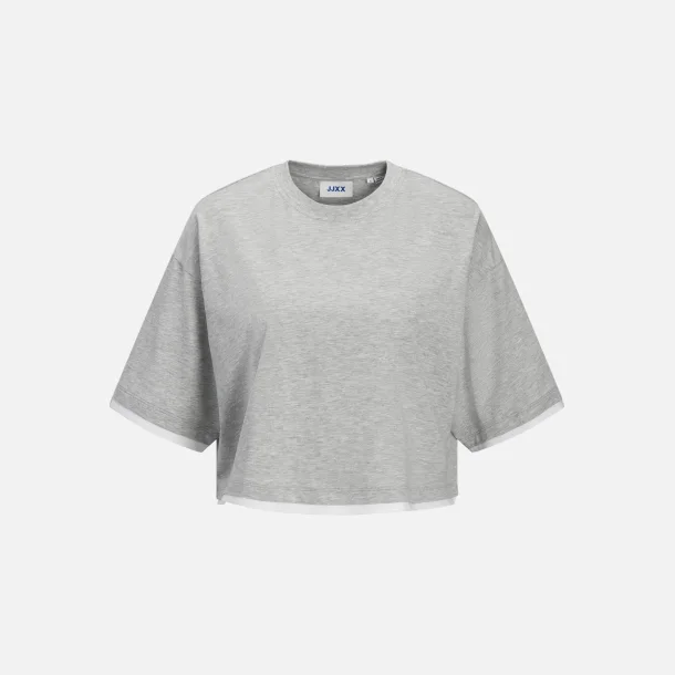 JJXX Andrea SS Cropped Contrast Tee Gr�