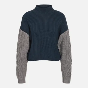 Noisy May Haysa High Neck Cable Knit