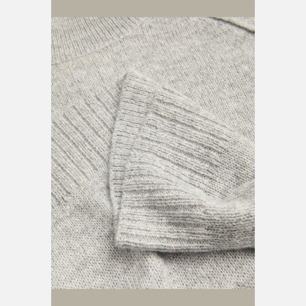 JJXX Ellinora Rullekrave Strik Light Grey Melange