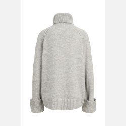 JJXX Ellinora Rullekrave Strik Light Grey Melange