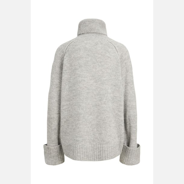 JJXX Ellinora Rullekrave Strik Light Grey Melange