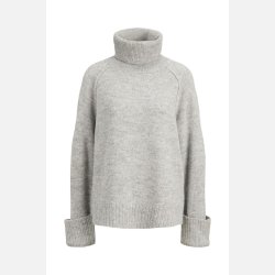 JJXX Ellinora Rullekrave Strik Light Grey Melange