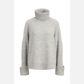 JJXX Ellinora Rullekrave Strik Light Grey Melange
