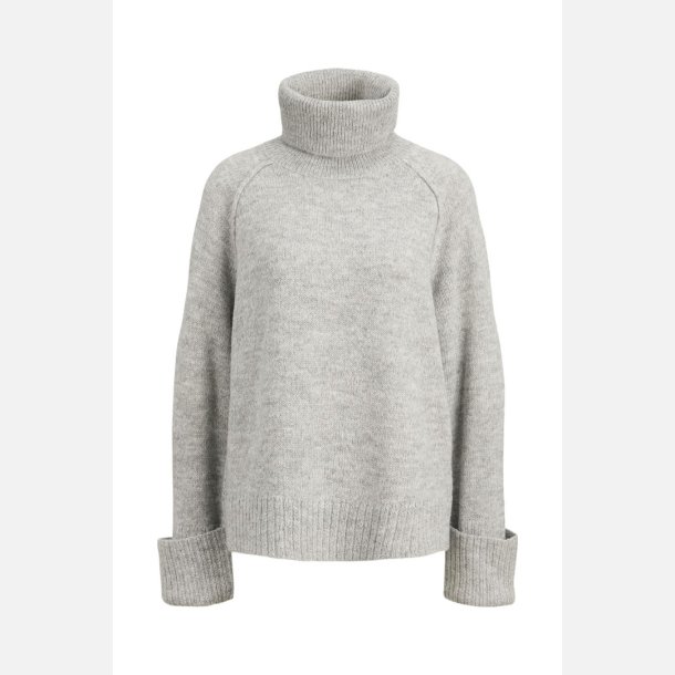 JJXX Ellinora Rullekrave Strik Light Grey Melange