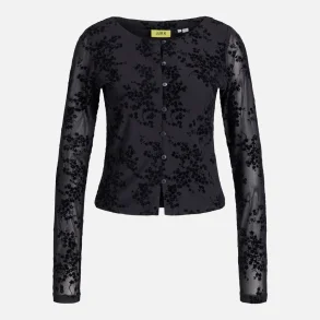 JJXX Jasmin Flock Cardigan Sort