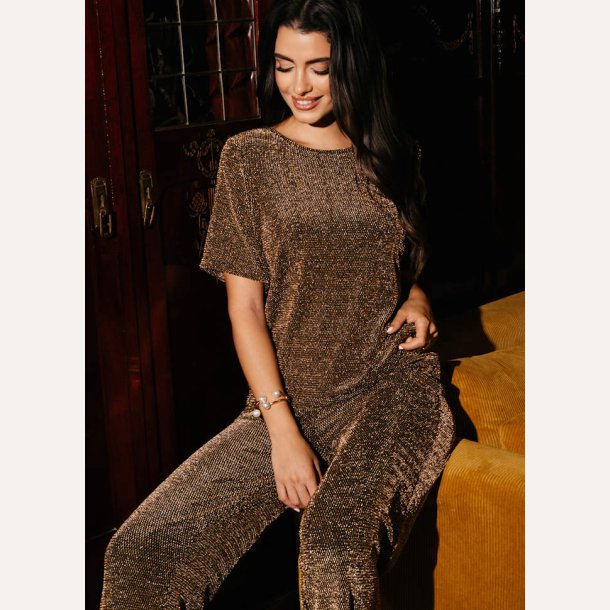 Liberte Essentiel Katty SS Blouse Black Gold