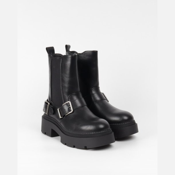 La Bottine Sacha kort Biker boots sort